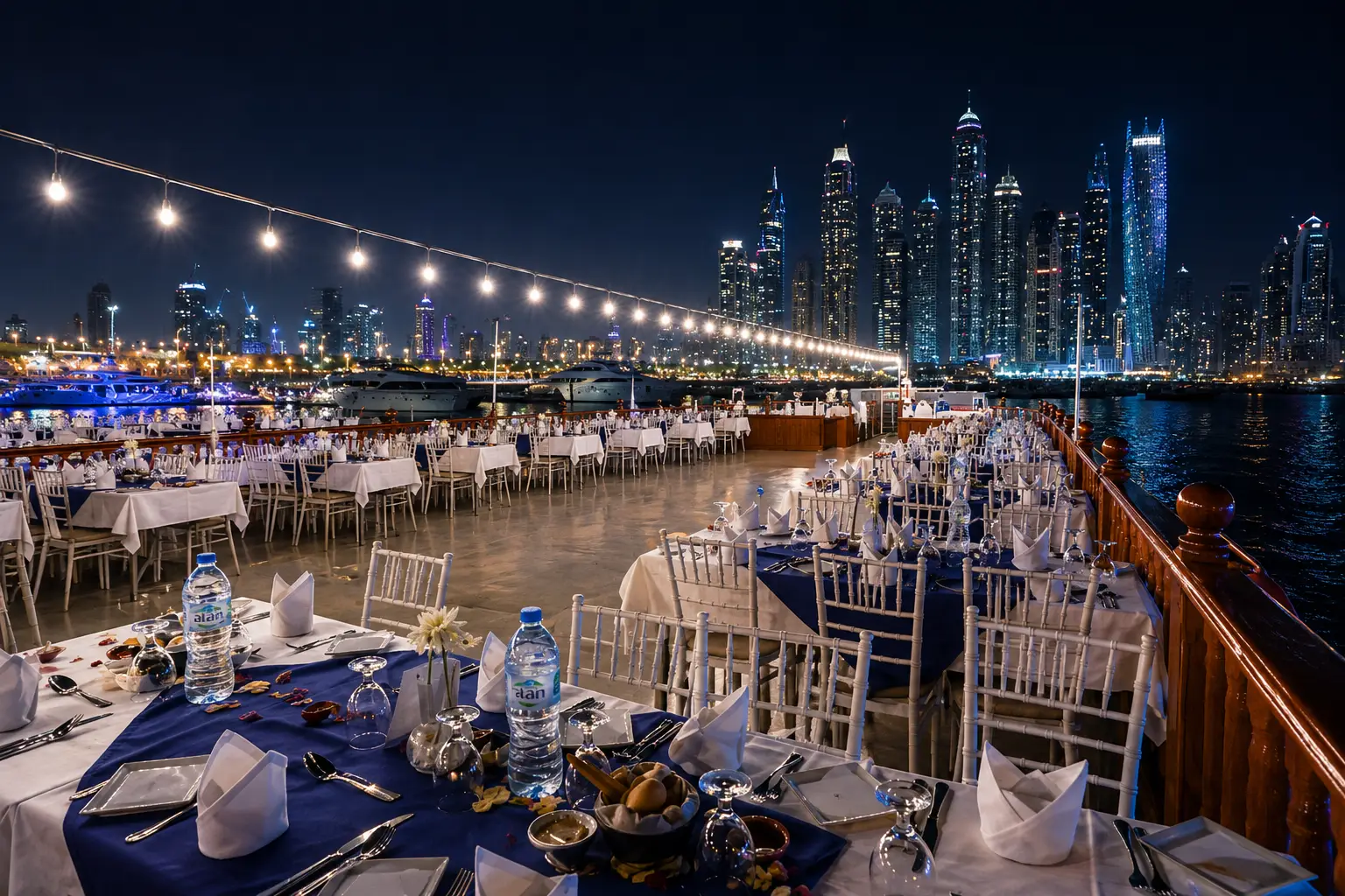 Dubai Marina Dinner Cruise with Shared Transfer